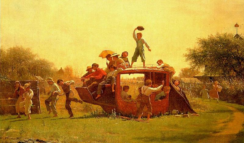 Jonathan Eastman Johnson The Old Stagecoach oil painting image